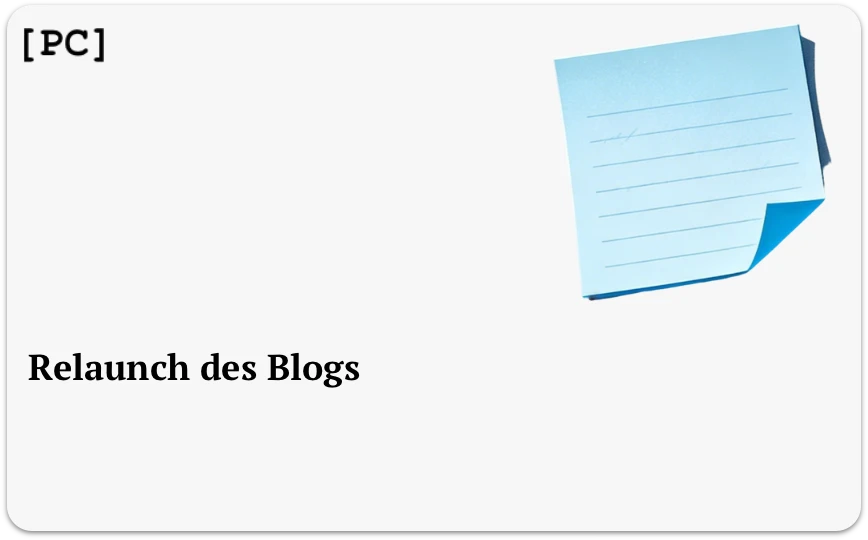 Neustart des Blogs