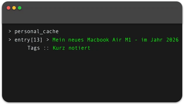 Mein neues Macbook Air M1 - im Jahr 2026