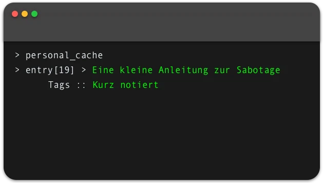Eine kleine Anleitung zur Sabotage